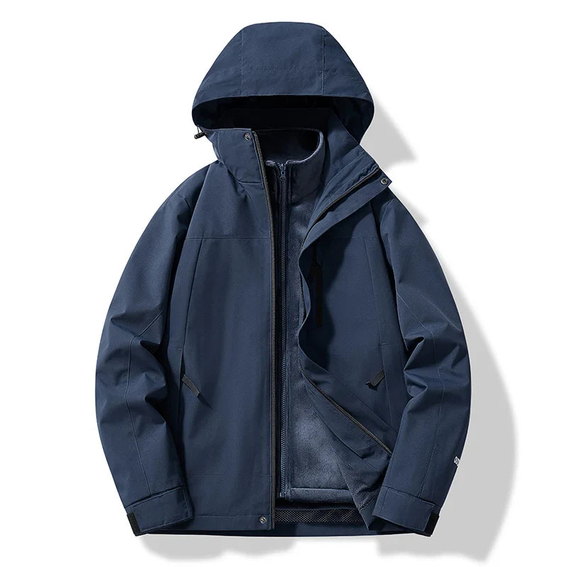 Erich | Herren Warme Winterjacke mit Kapuze
