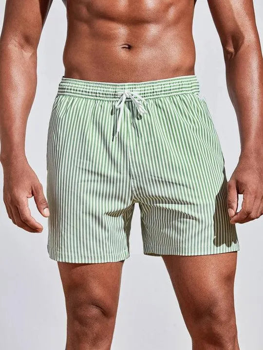 Knut | Komfortable og Avslappede Stribete Badeshorts