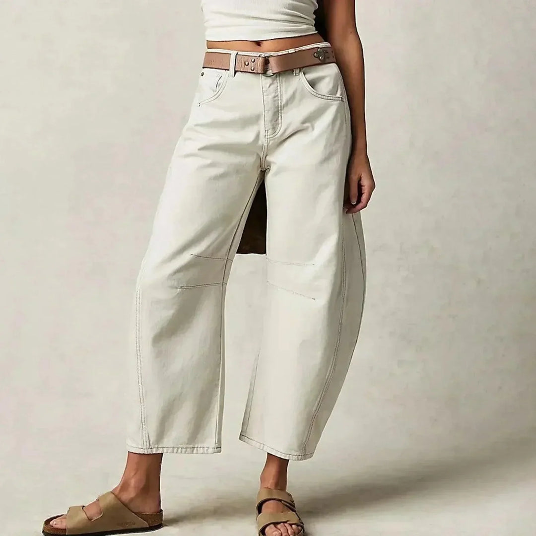 Hanna | Damen High-Waist-Jeans mit lockerer Passform