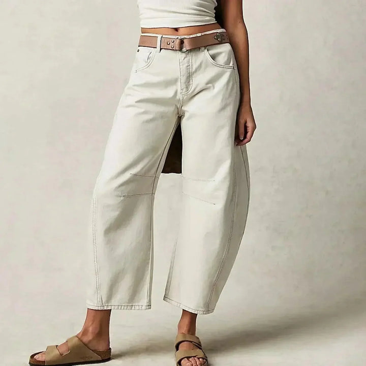 Hanna | Damen High-Waist-Jeans mit lockerer Passform
