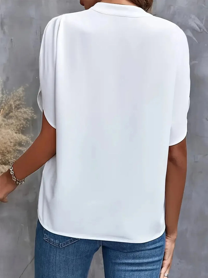 Beate | Stilfull Komfortabel V-halsbluse
