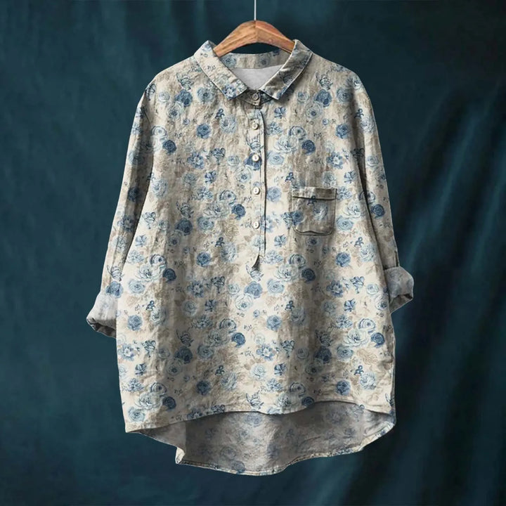 Ella | Avslappet Skjorte med Blomsterprint