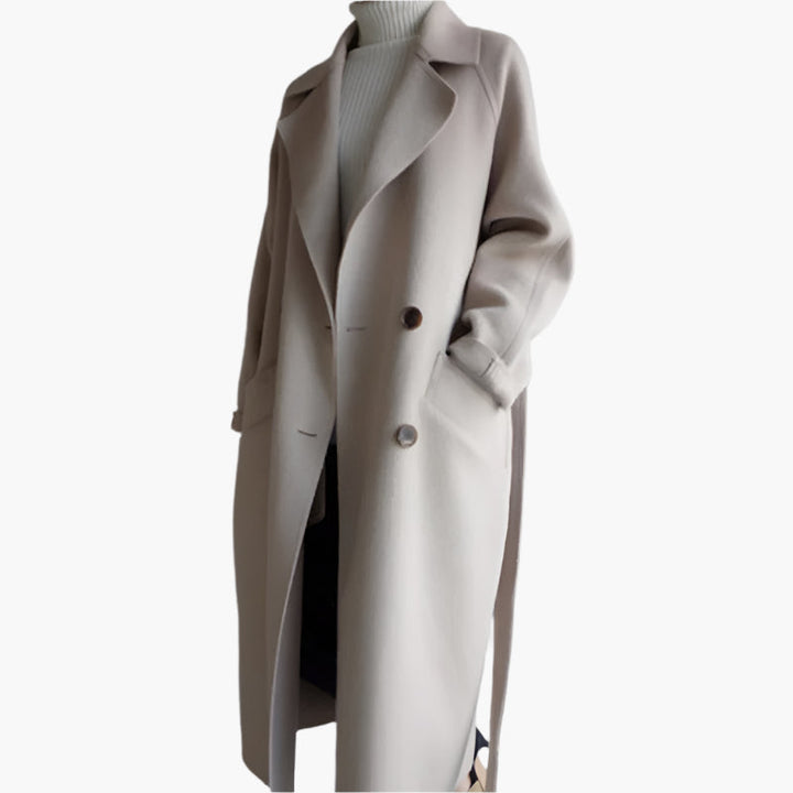 Lara | Damen Winter Wickelmantel im eleganten Design