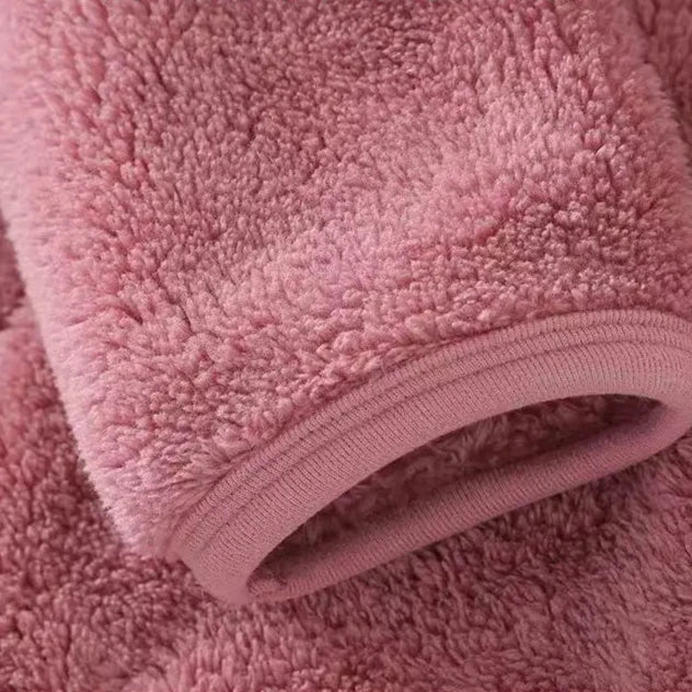 Emma | Damen Winter-Kuschelige Kapuzenjacke mit Reißverschluss