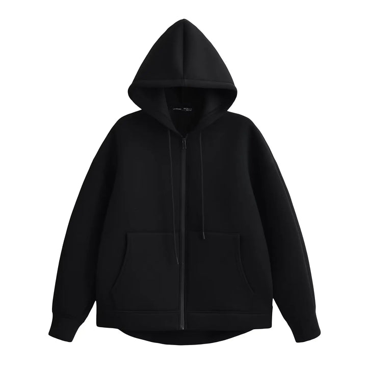 Gudrun | Damen Kapuzenjacke mit Reißverschluss und Lockerer Passform