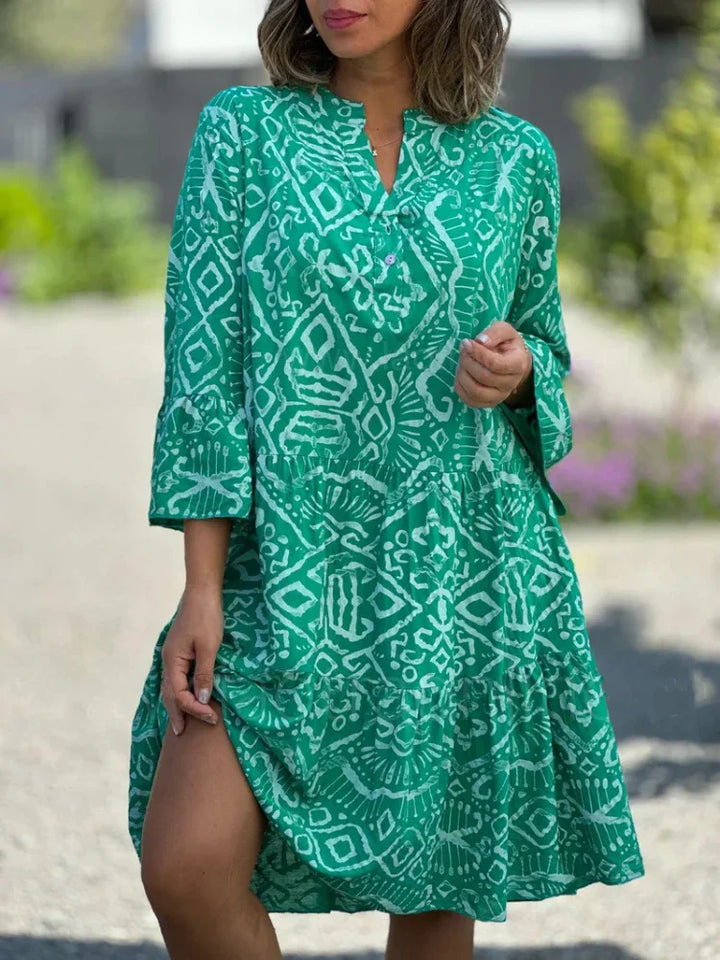 Silje | Stilfull Boho Print Tunika Kjole