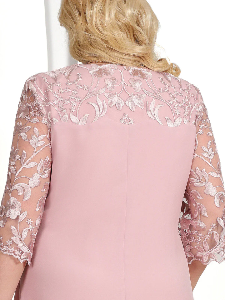 Brodert Aftenkjole for Kvinner Plus Size