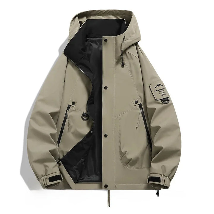 Klaus | Herren Utility-Jacke mit Kapuze und Frontreißverschluss