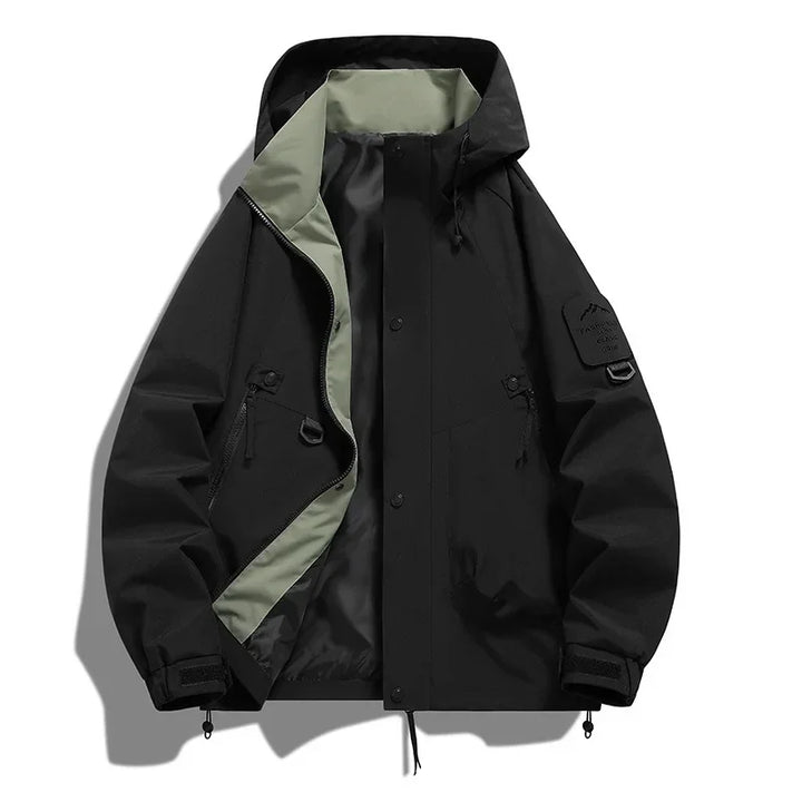 Klaus | Herren Utility-Jacke mit Kapuze und Frontreißverschluss