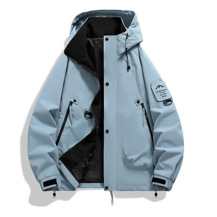 Klaus | Herren Utility-Jacke mit Kapuze und Frontreißverschluss