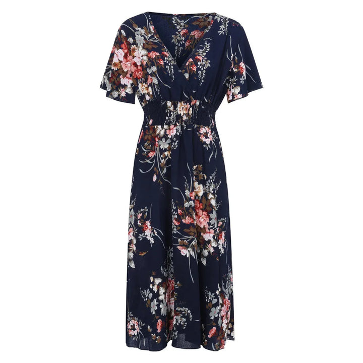 Blomstret Chiffonkjole for Kvinner i Plus Size