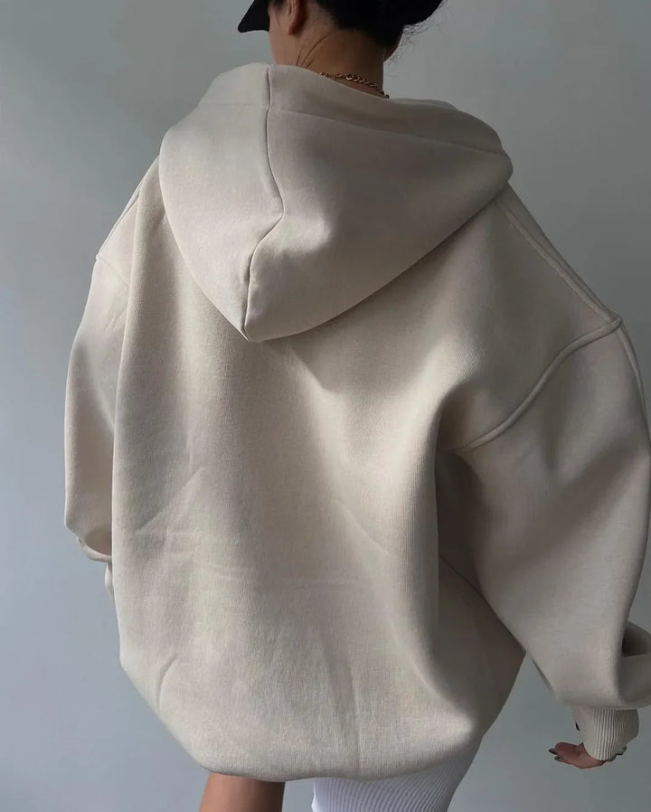 Elke | Damen Lässiges Kapuzen-Sweatshirt mit Langarm