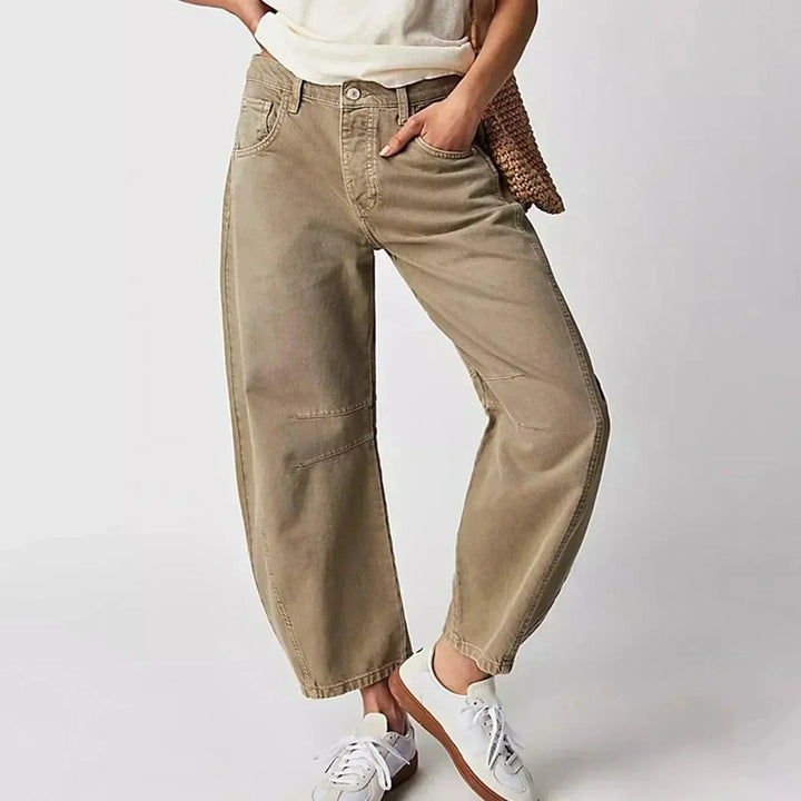 Hanna | Damen High-Waist-Jeans mit lockerer Passform