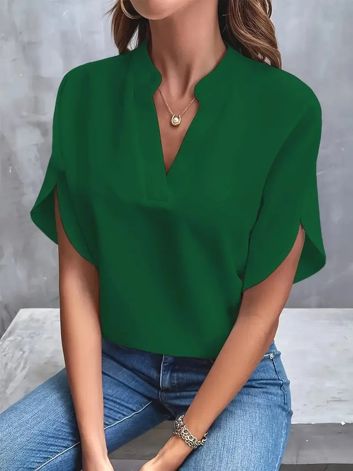 Beate | Stilfull Komfortabel V-halsbluse