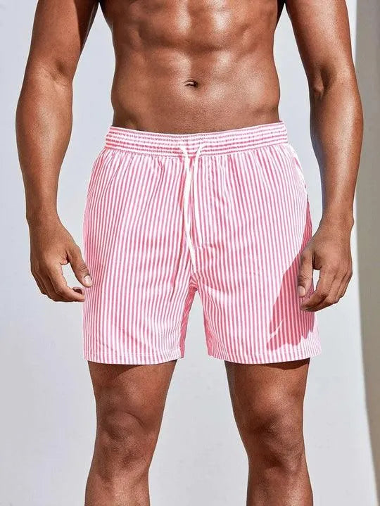 Knut | Komfortable og Avslappede Stribete Badeshorts