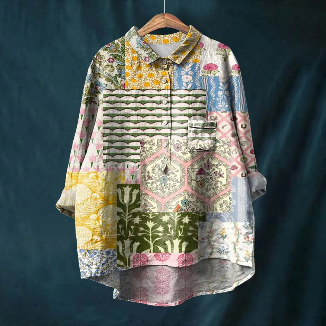 Ella | Avslappet Skjorte med Blomsterprint