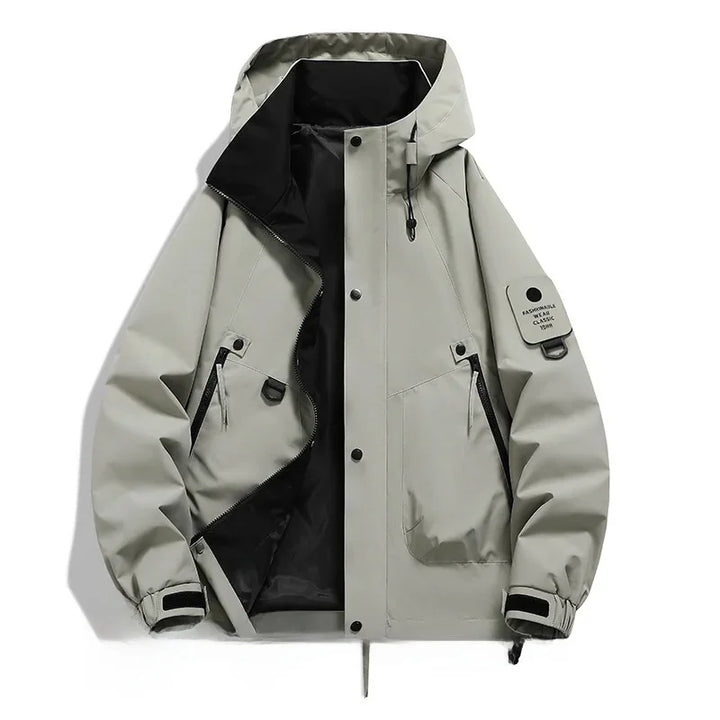 Klaus | Herren Utility-Jacke mit Kapuze und Frontreißverschluss