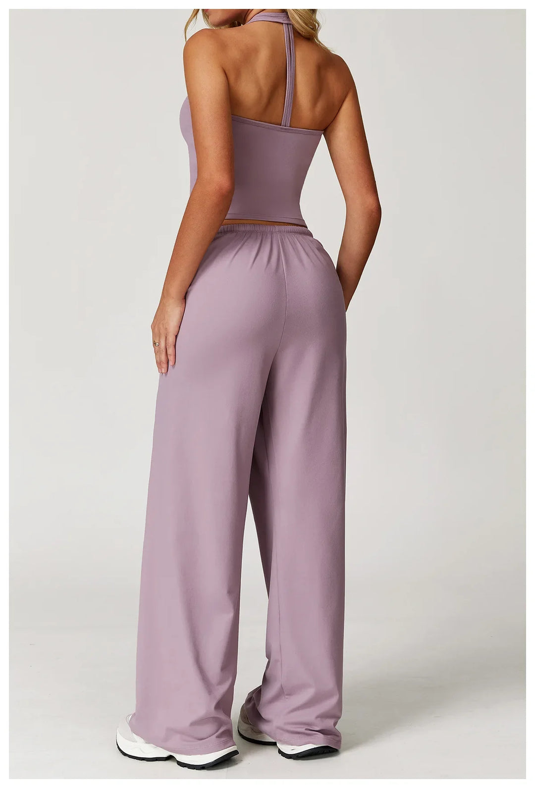 Franziska | Damen Halter Crop Top Lounge Set