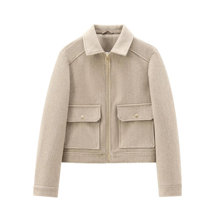 Kerstin | Damen Freizeit-Jacke mit Reißverschluss und Woll-Mix