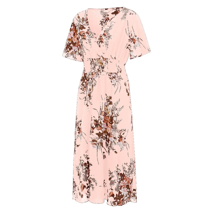 Blomstret Chiffonkjole for Kvinner i Plus Size