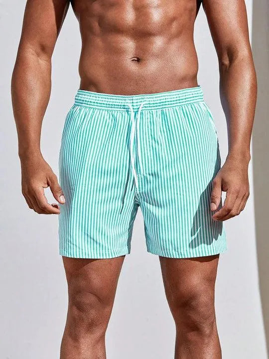 Knut | Komfortable og Avslappede Stribete Badeshorts
