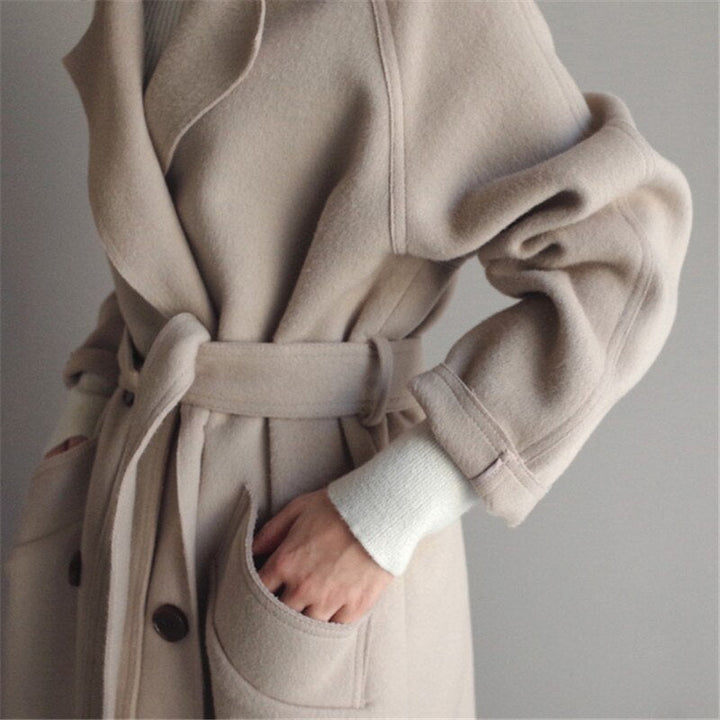 Lara | Damen Winter Wickelmantel im eleganten Design