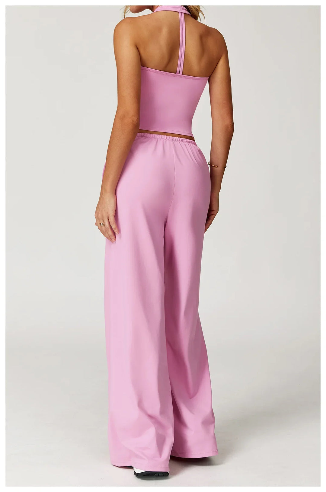 Franziska | Damen Halter Crop Top Lounge Set