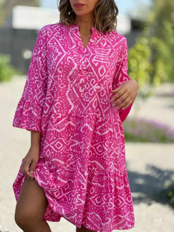 Silje | Stilfull Boho Print Tunika Kjole