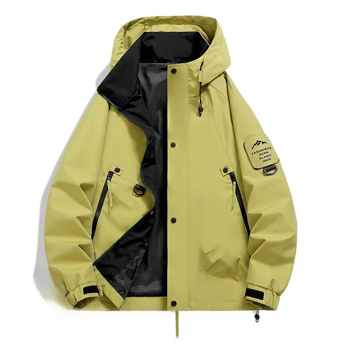Klaus | Herren Utility-Jacke mit Kapuze und Frontreißverschluss