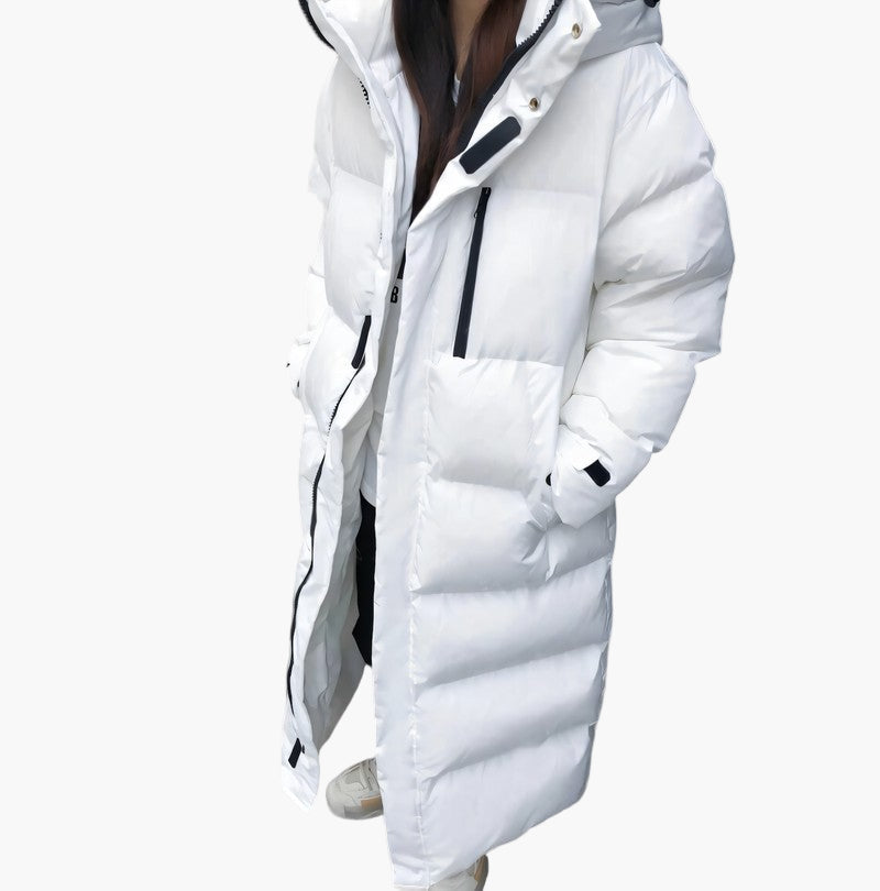 Doris | Damen Langer Kapuzen Puffer Winter Warm Mantel