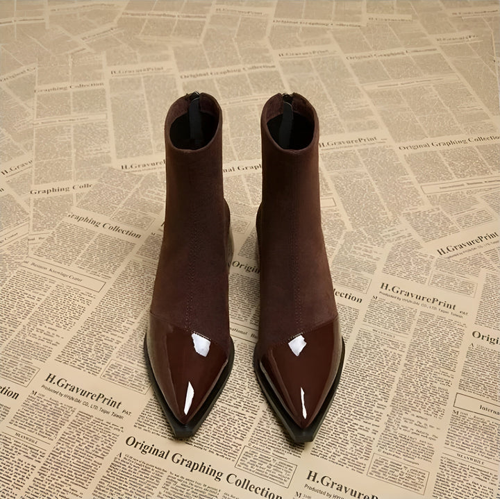 Faith | Damen Winter Ankle Boots Mit Blockabsatz