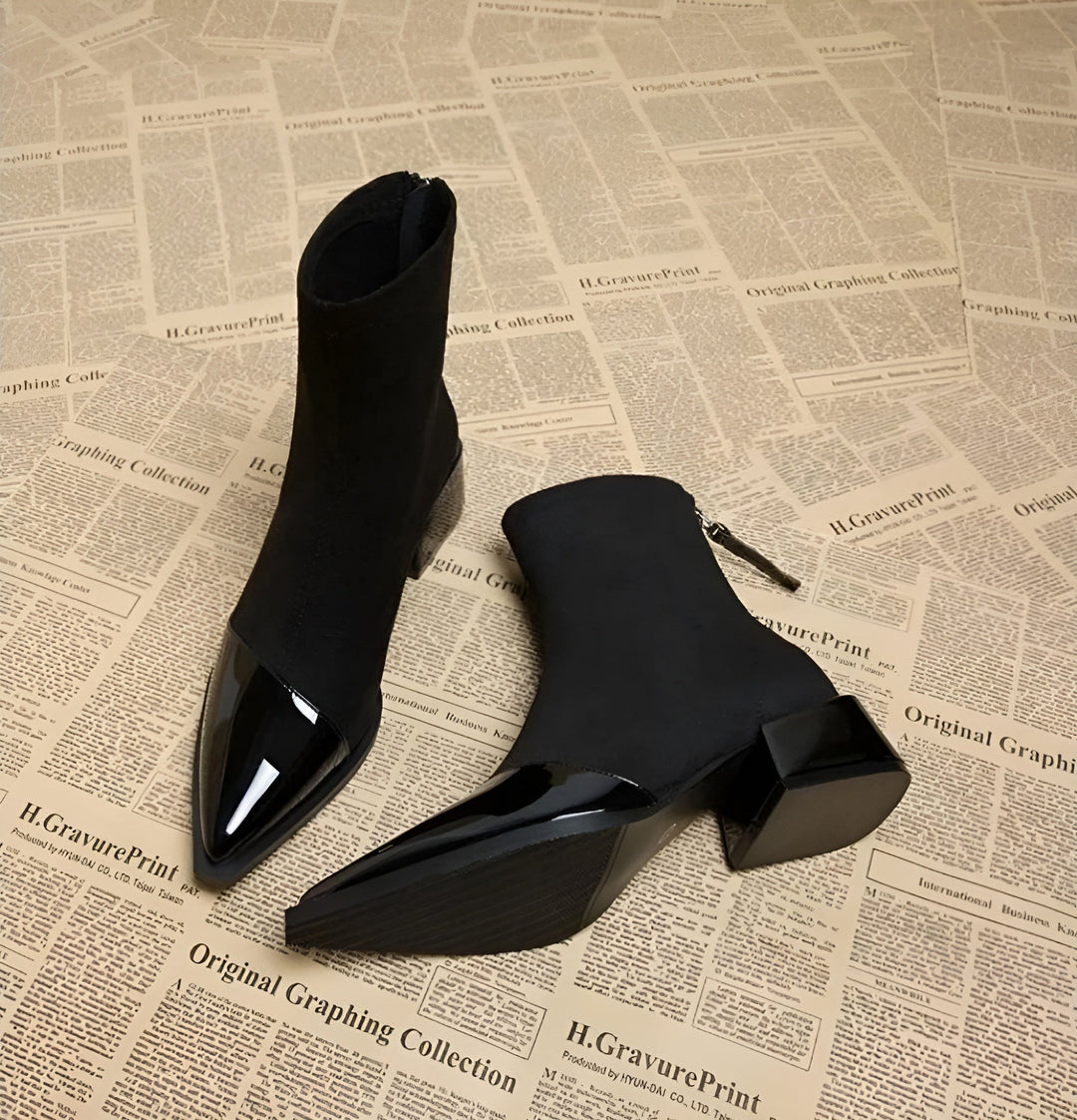 Faith | Damen Winter Ankle Boots Mit Blockabsatz