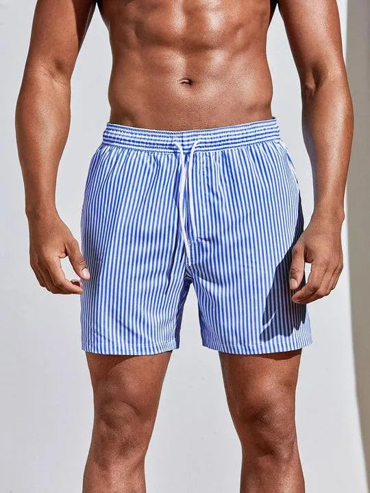Knut | Komfortable og Avslappede Stribete Badeshorts