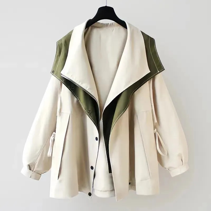 Leonie | Damen Winterjacke mit Kapuze und stylishem Kragen