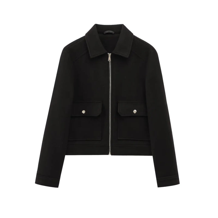 Kerstin | Damen Freizeit-Jacke mit Reißverschluss und Woll-Mix