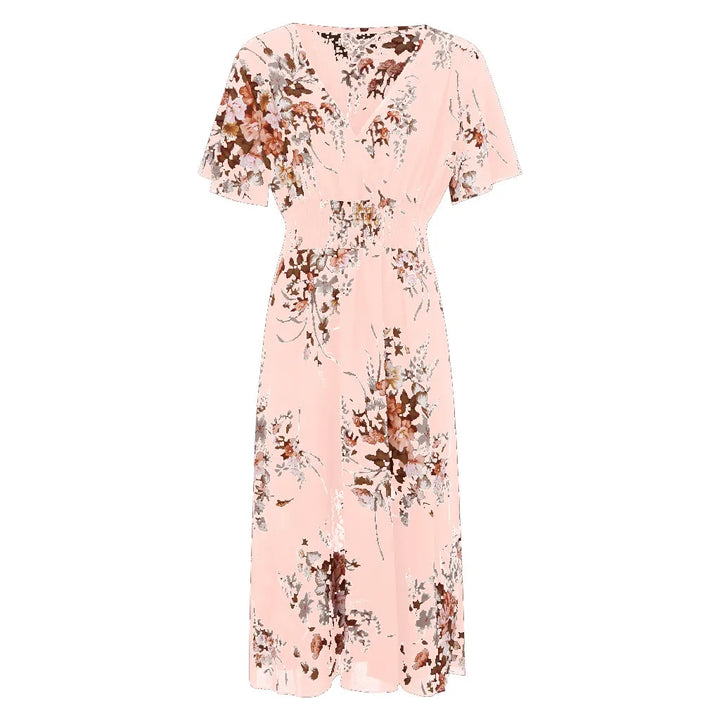 Blomstret Chiffonkjole for Kvinner i Plus Size