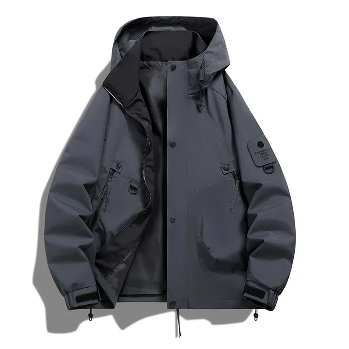 Klaus | Herren Utility-Jacke mit Kapuze und Frontreißverschluss