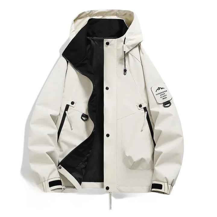 Klaus | Herren Utility-Jacke mit Kapuze und Frontreißverschluss