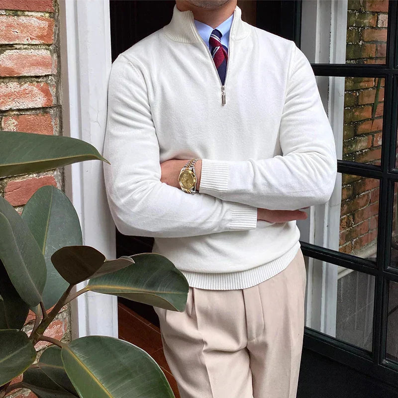 Elias | Herren Frühling Viertelzip Pullover