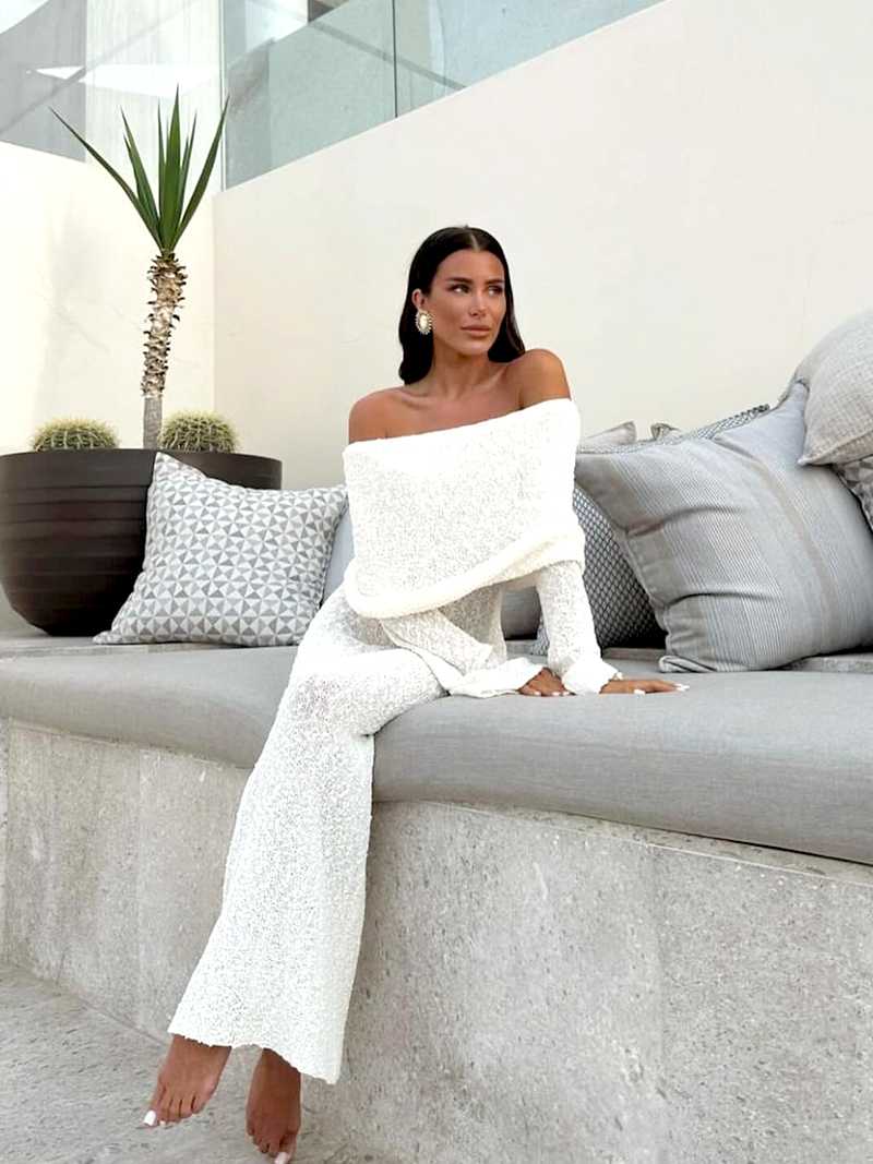 Cathrine | Elegant Skulderløs Kjole for Kvelden
