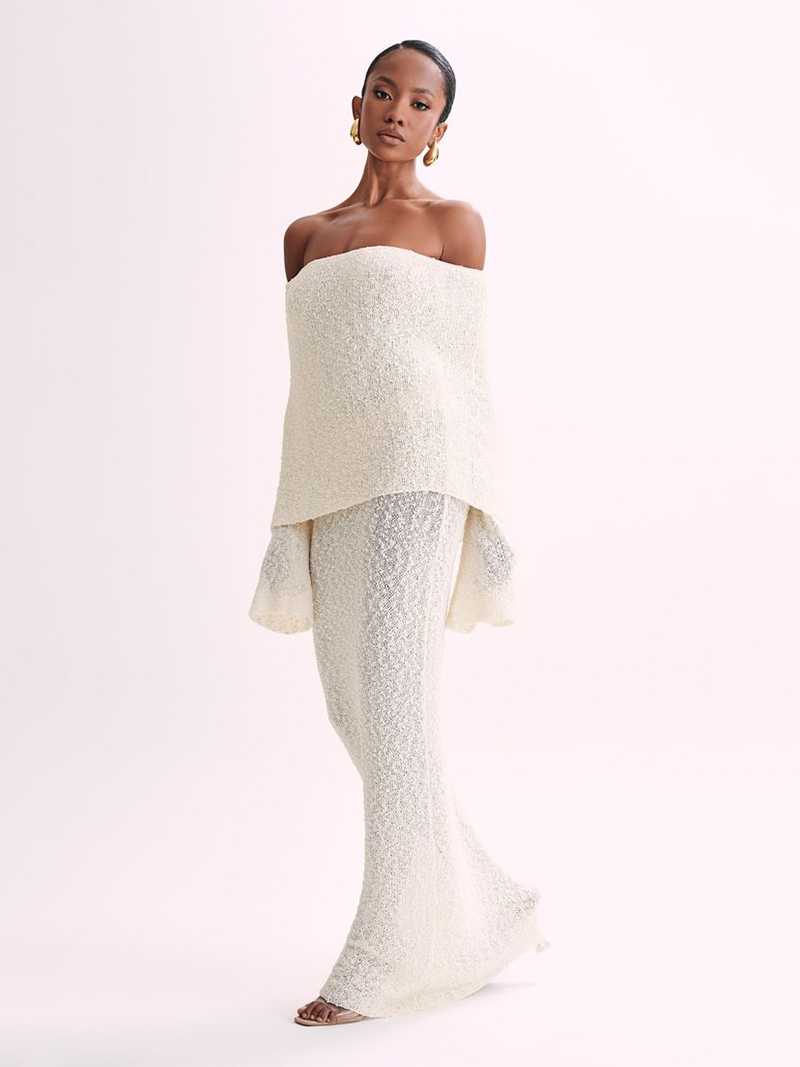 Cathrine | Elegant Skulderløs Kjole for Kvelden