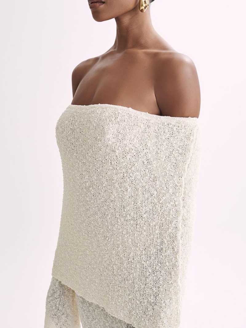 Cathrine | Elegant Skulderløs Kjole for Kvelden