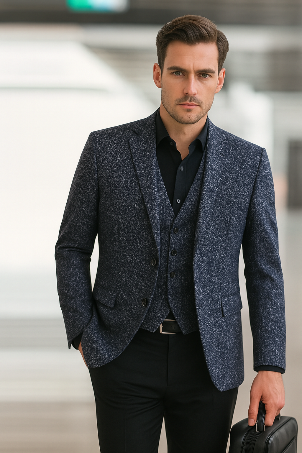 Anton | Herren Frühlings Slim Blazer Jacke