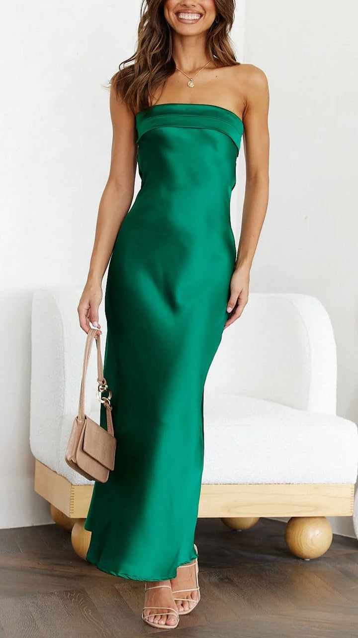 Emma | Damen Schulterfreies, gestuftes Kleid für Hochzeitsgäste