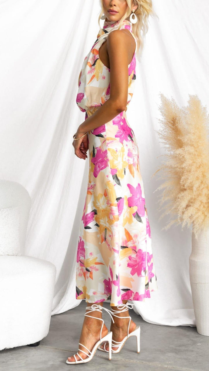 Jana | Damen Kleid für Hochzeitsgäste mit Halterneck