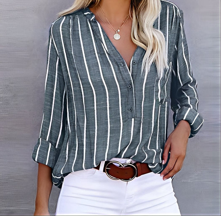 Aurora | Stilig og Casual Stripete Bluse