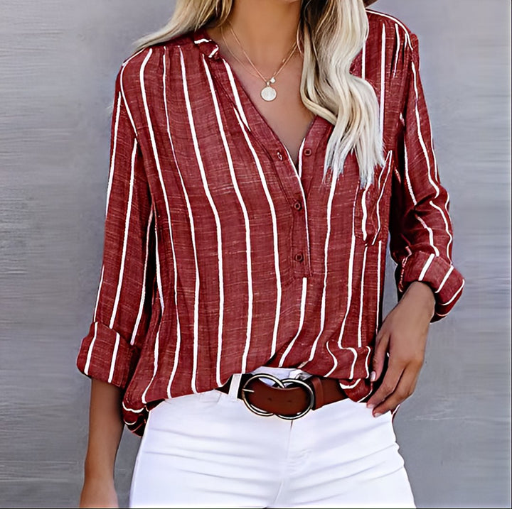 Aurora | Stilig og Casual Stripete Bluse