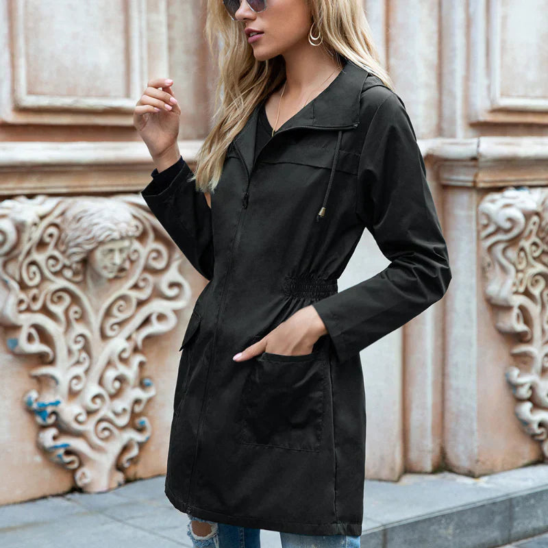 Sandra | Damen Modische Lange Outdoorjacke