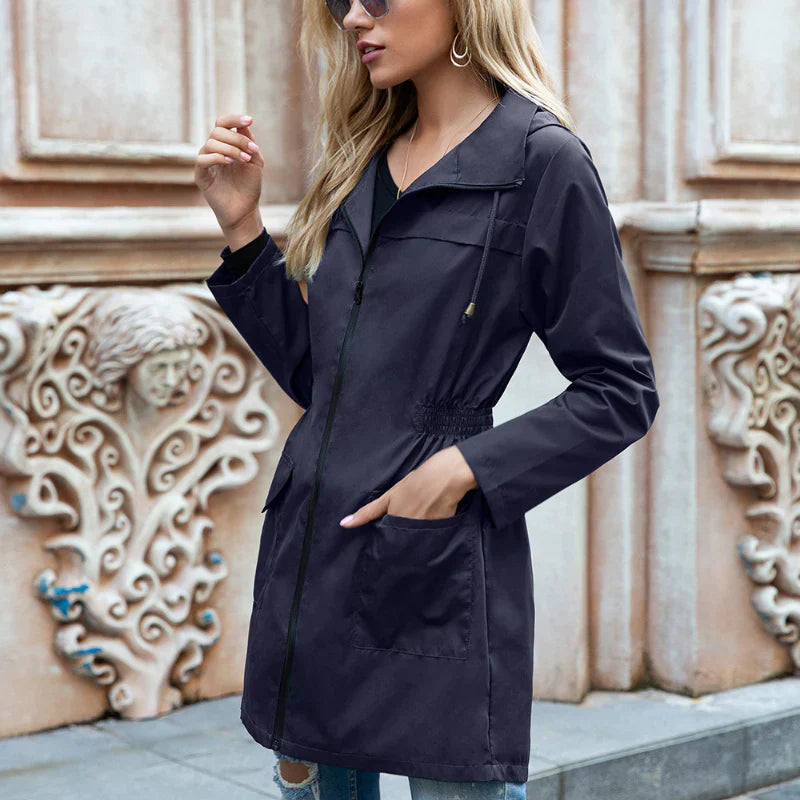 Sandra | Damen Modische Lange Outdoorjacke