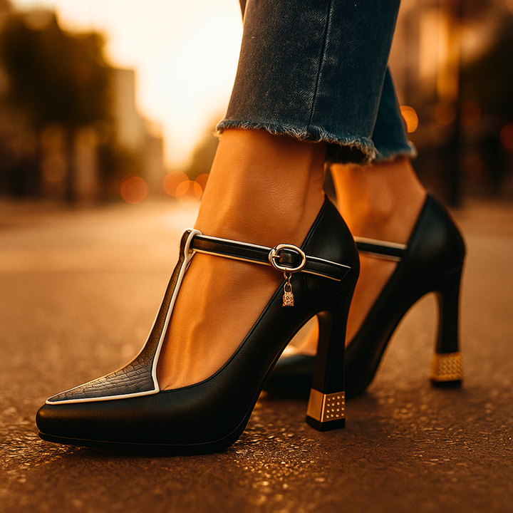 Regine | Damen Klassische High Heels mit Spitzkappe